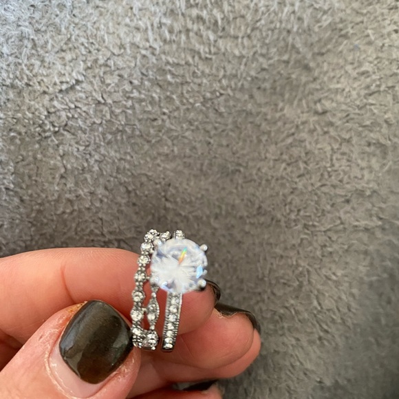 NEW solitaire engagement wedding bridal  925 ring - Picture 3 of 3